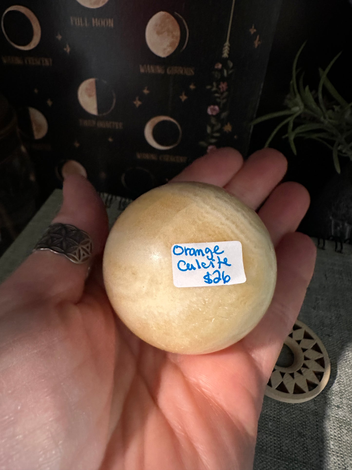 Orange Calcite Sphere