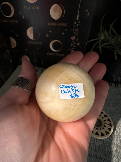 Orange Calcite Sphere