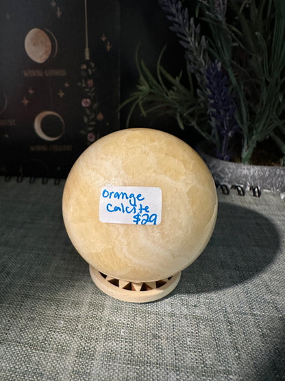 Orange Calcite Sphere