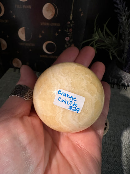 Orange Calcite Sphere