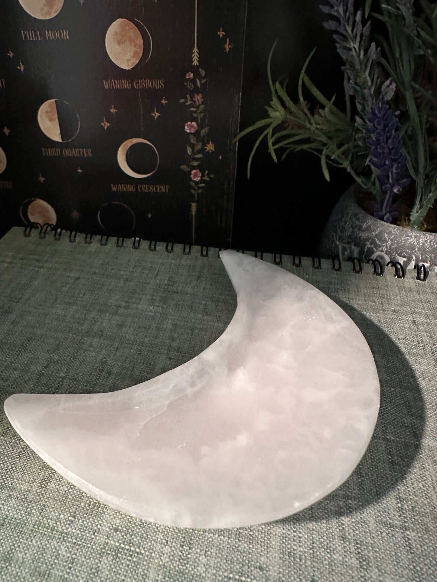 Pink Calcite Moon bowl