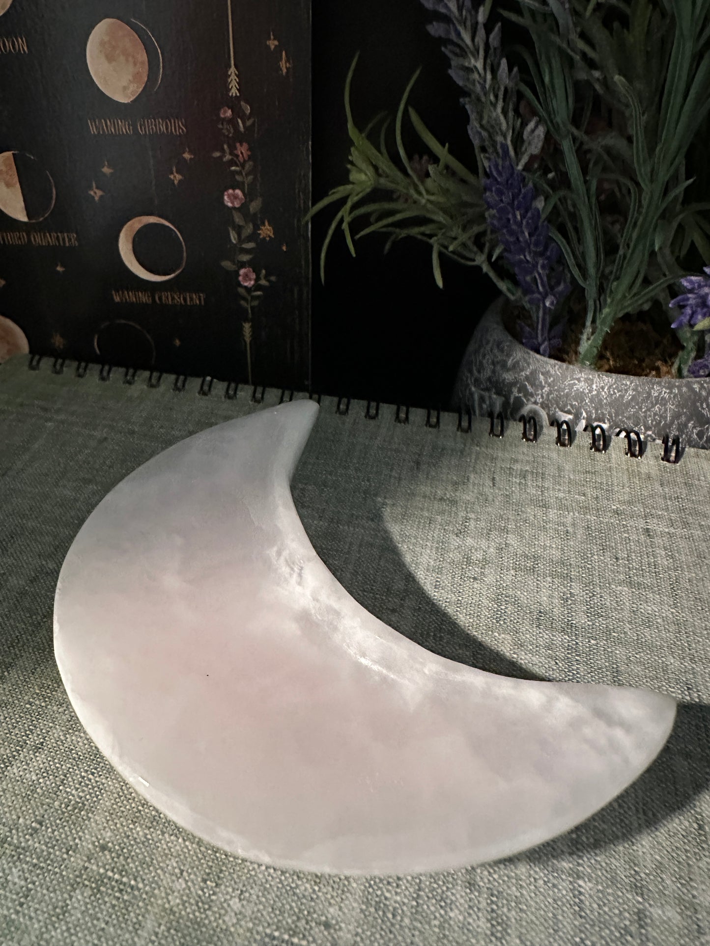 Pink Calcite Moon bowl