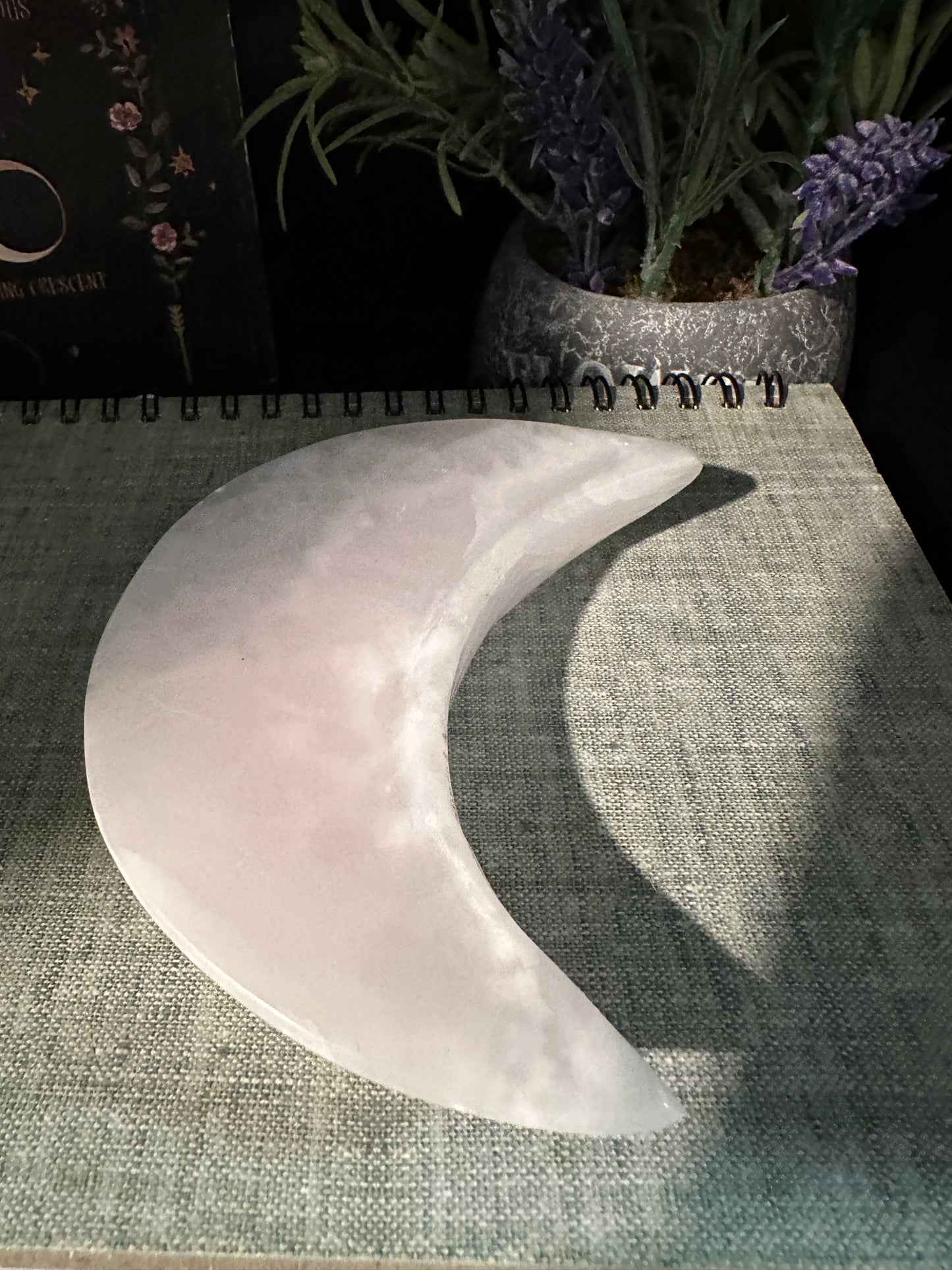 Pink Calcite Moon bowl