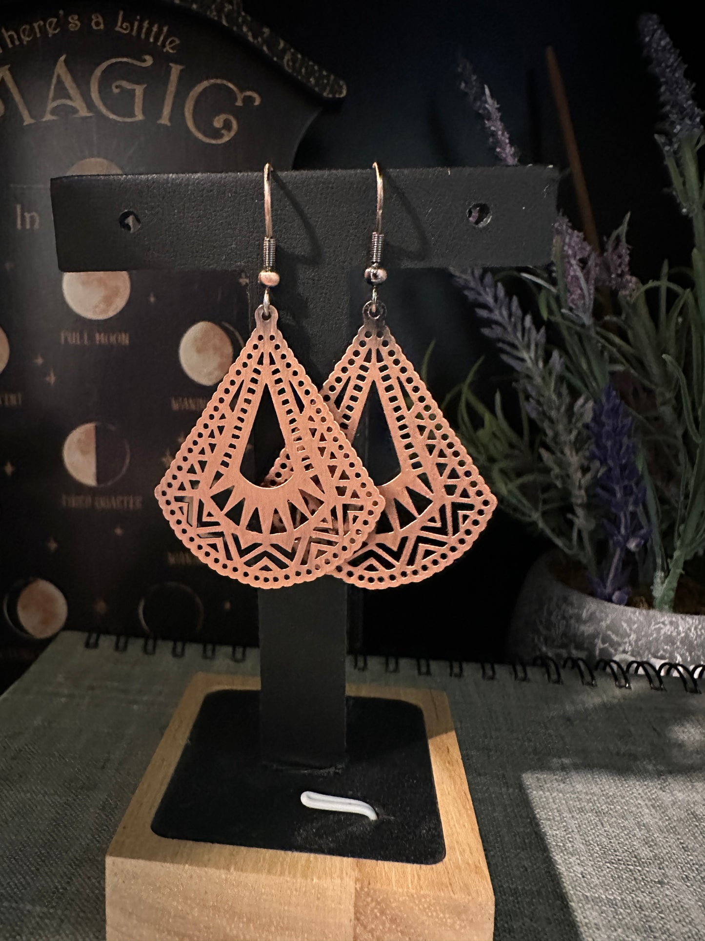 Copper Earrings Fan