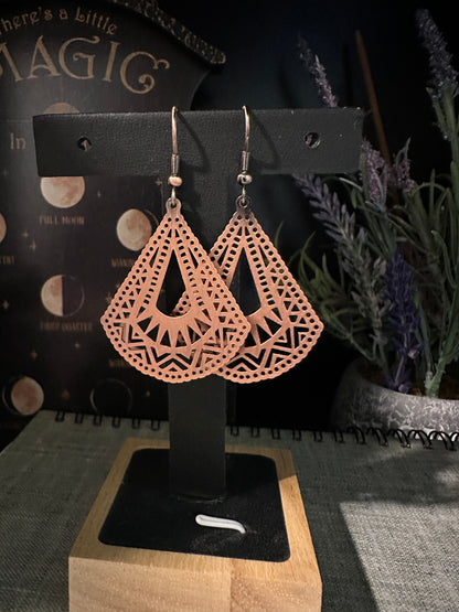 Copper Earrings Fan