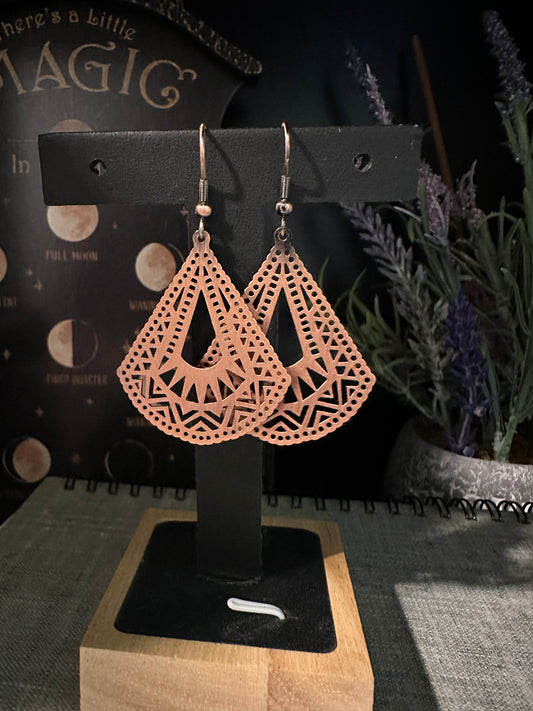 Copper Earrings Fan
