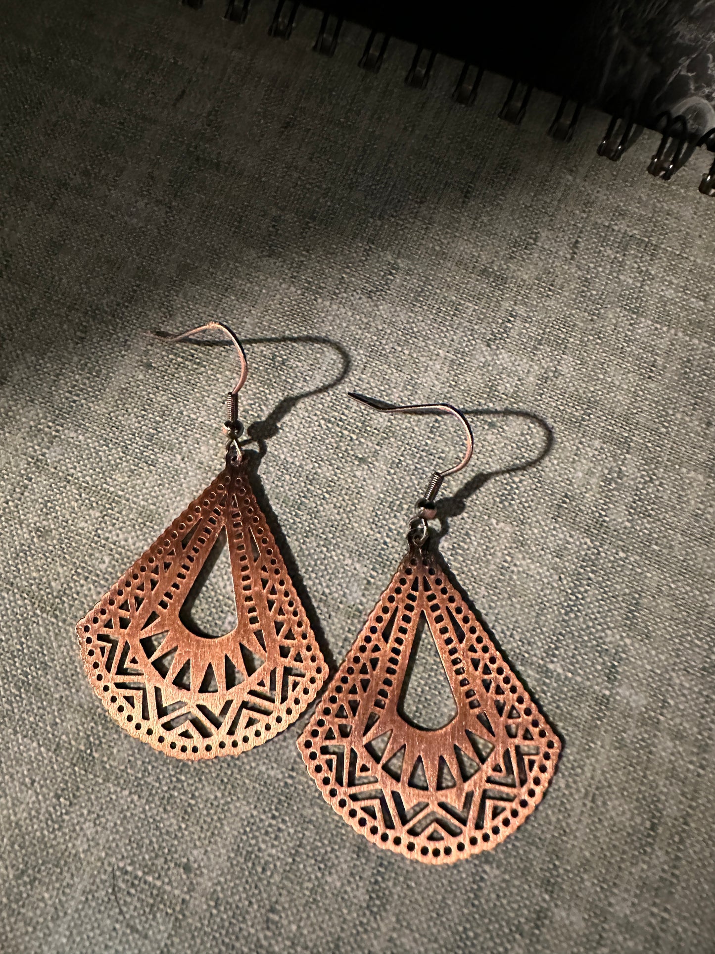 Copper Earrings Fan