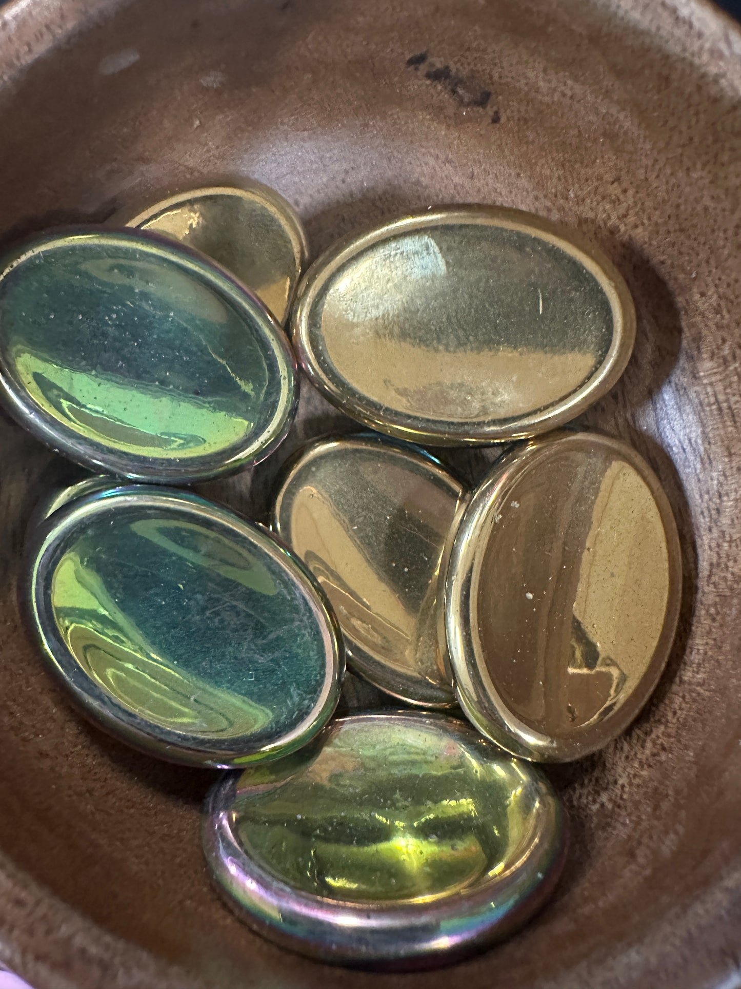 Aura Hematite Thumbstones