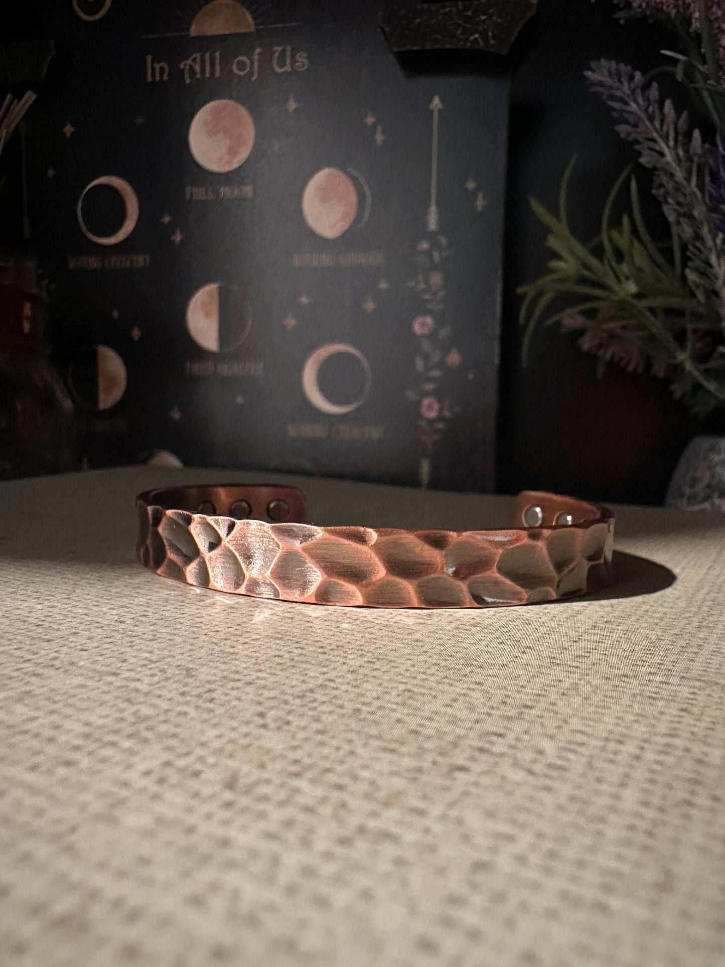 Hammered Magnetic Copper Bracelet