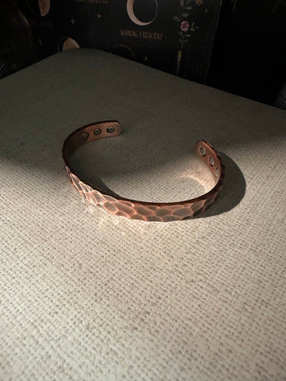 Hammered Magnetic Copper Bracelet