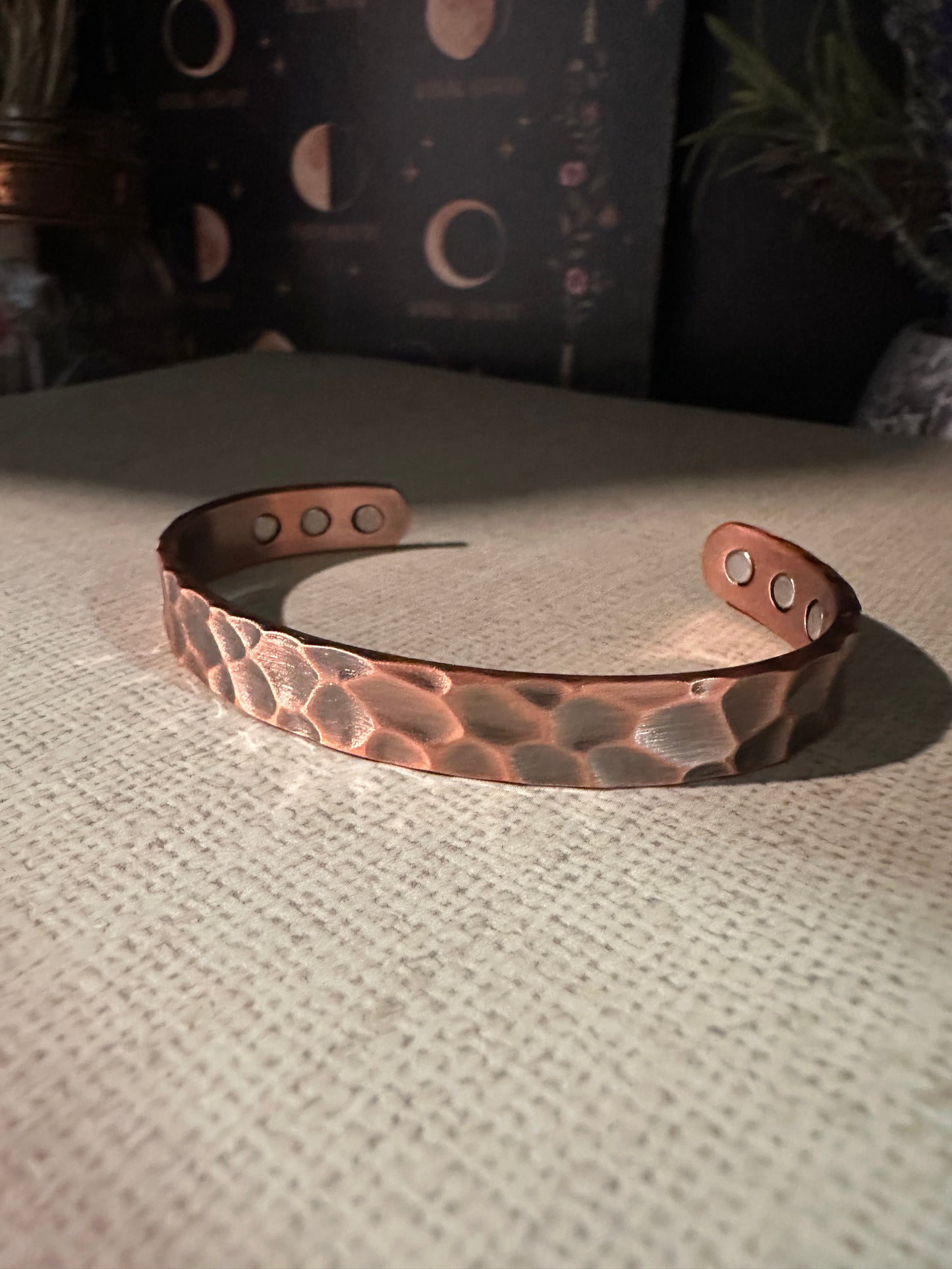 Hammered Magnetic Copper Bracelet