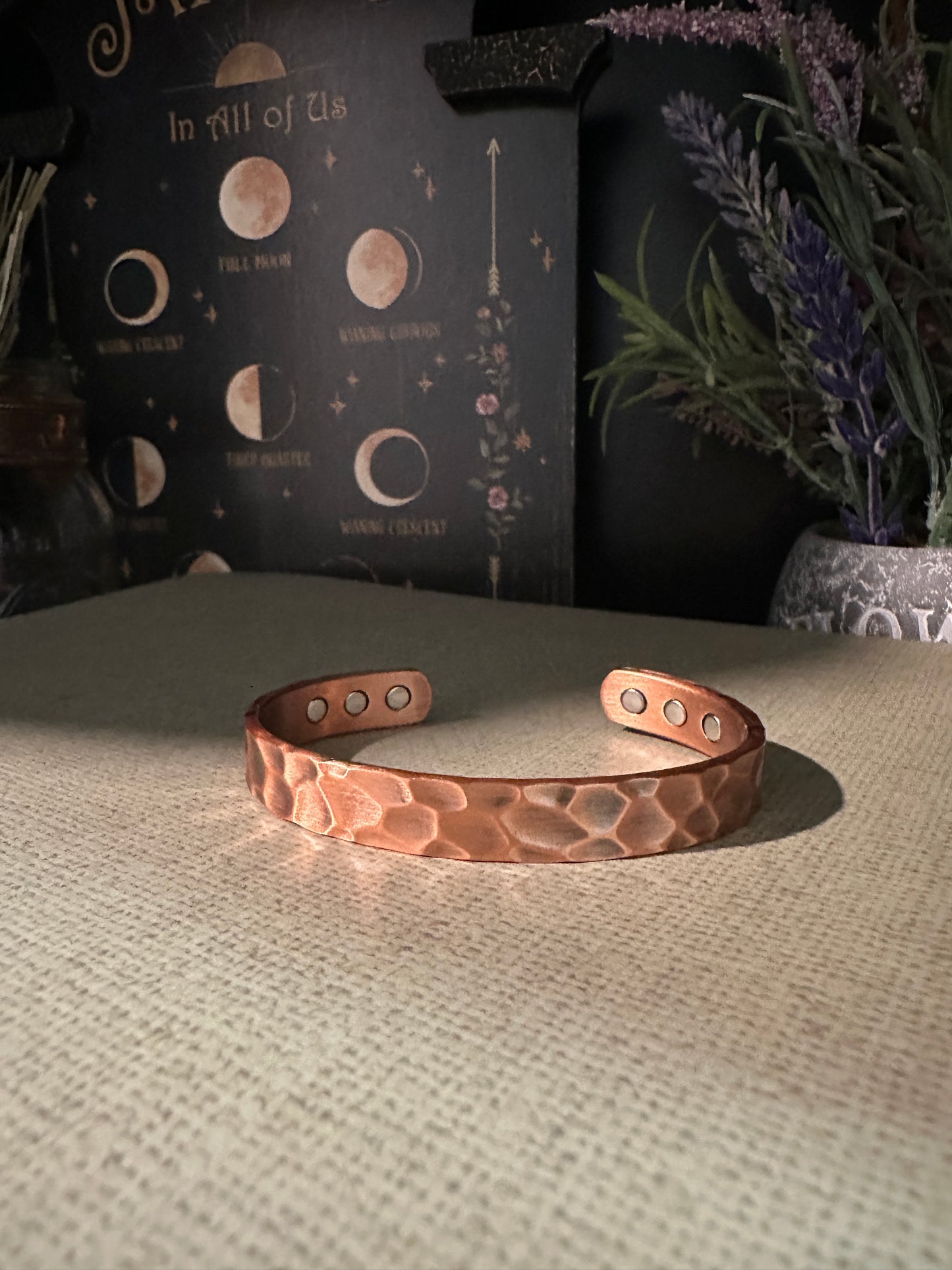 Hammered Magnetic Copper Bracelet