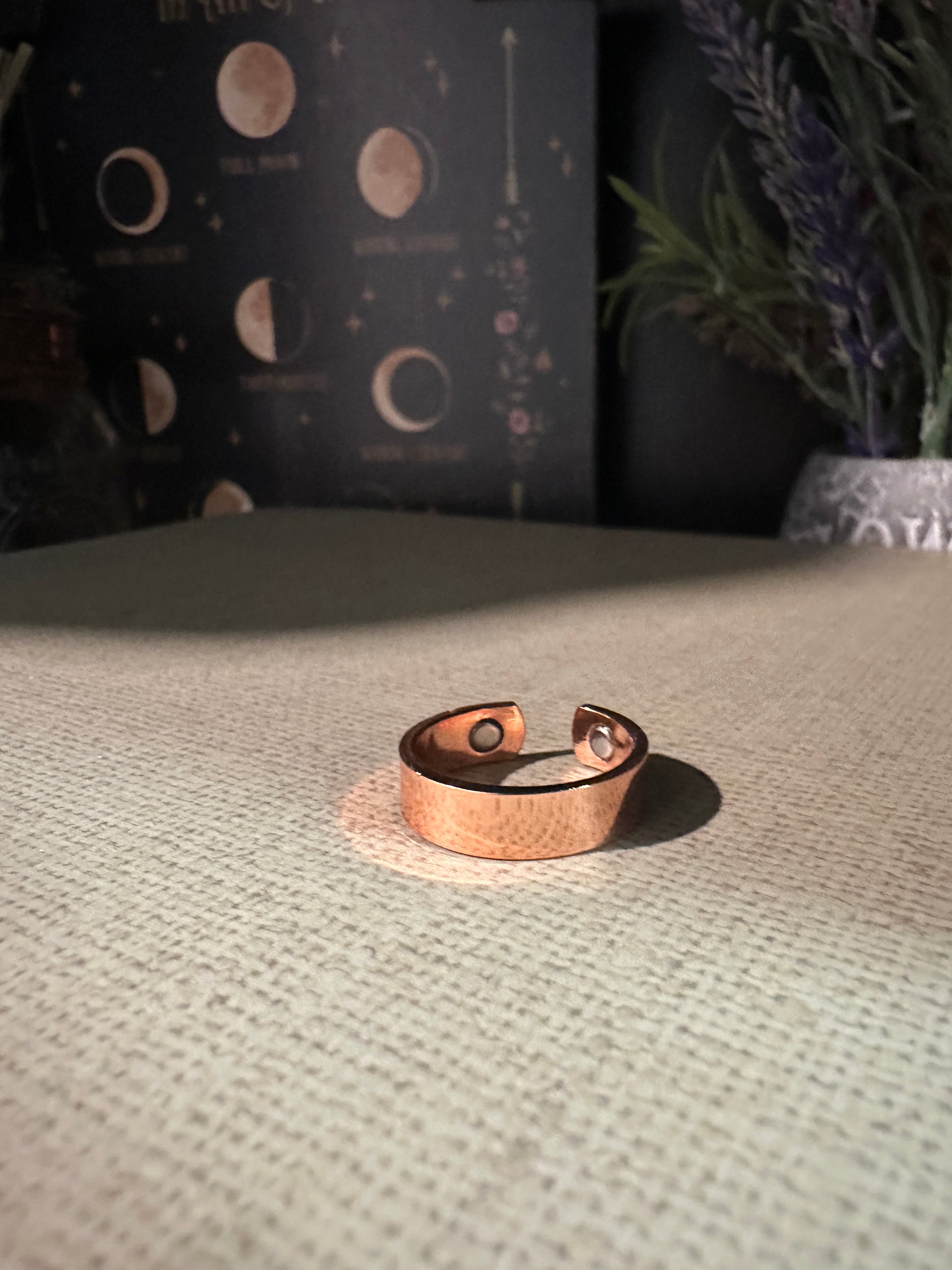 magnetic copper shiny ring 