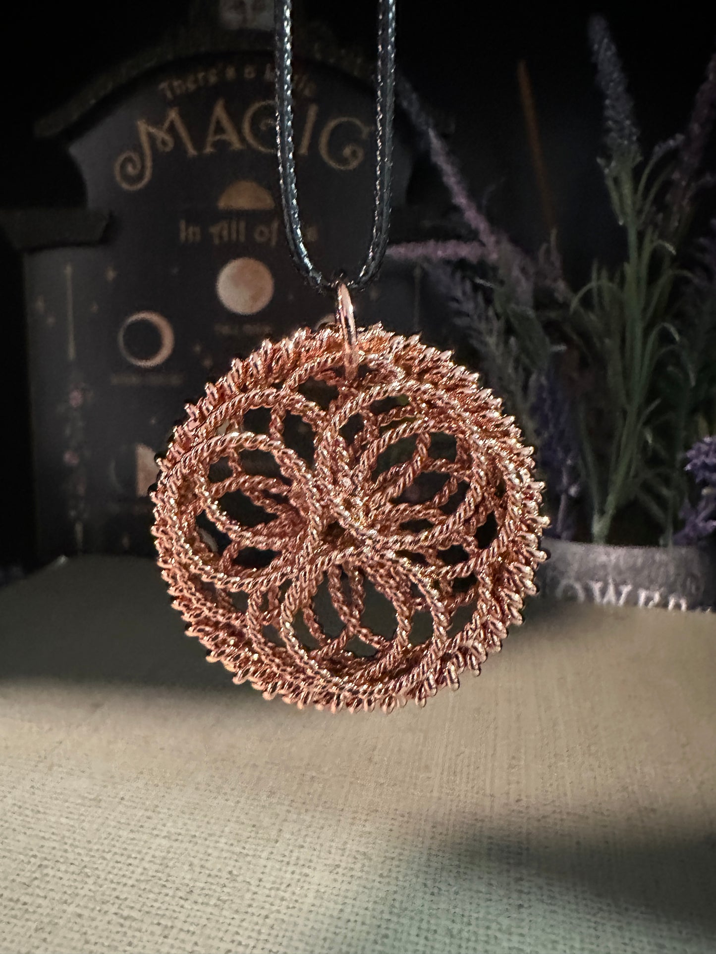 Copper Mandala Necklace