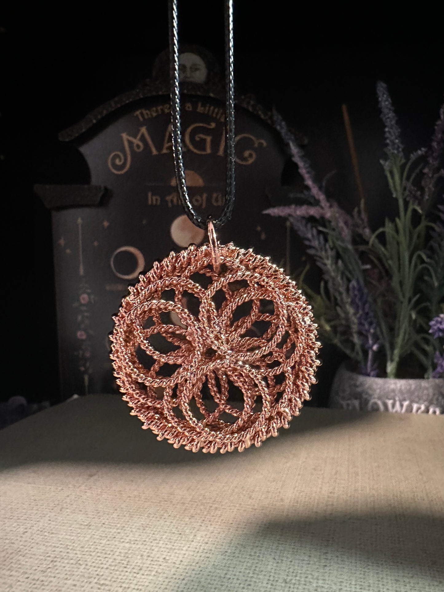 Copper Mandala Necklace