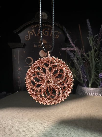 Copper Mandala Necklace