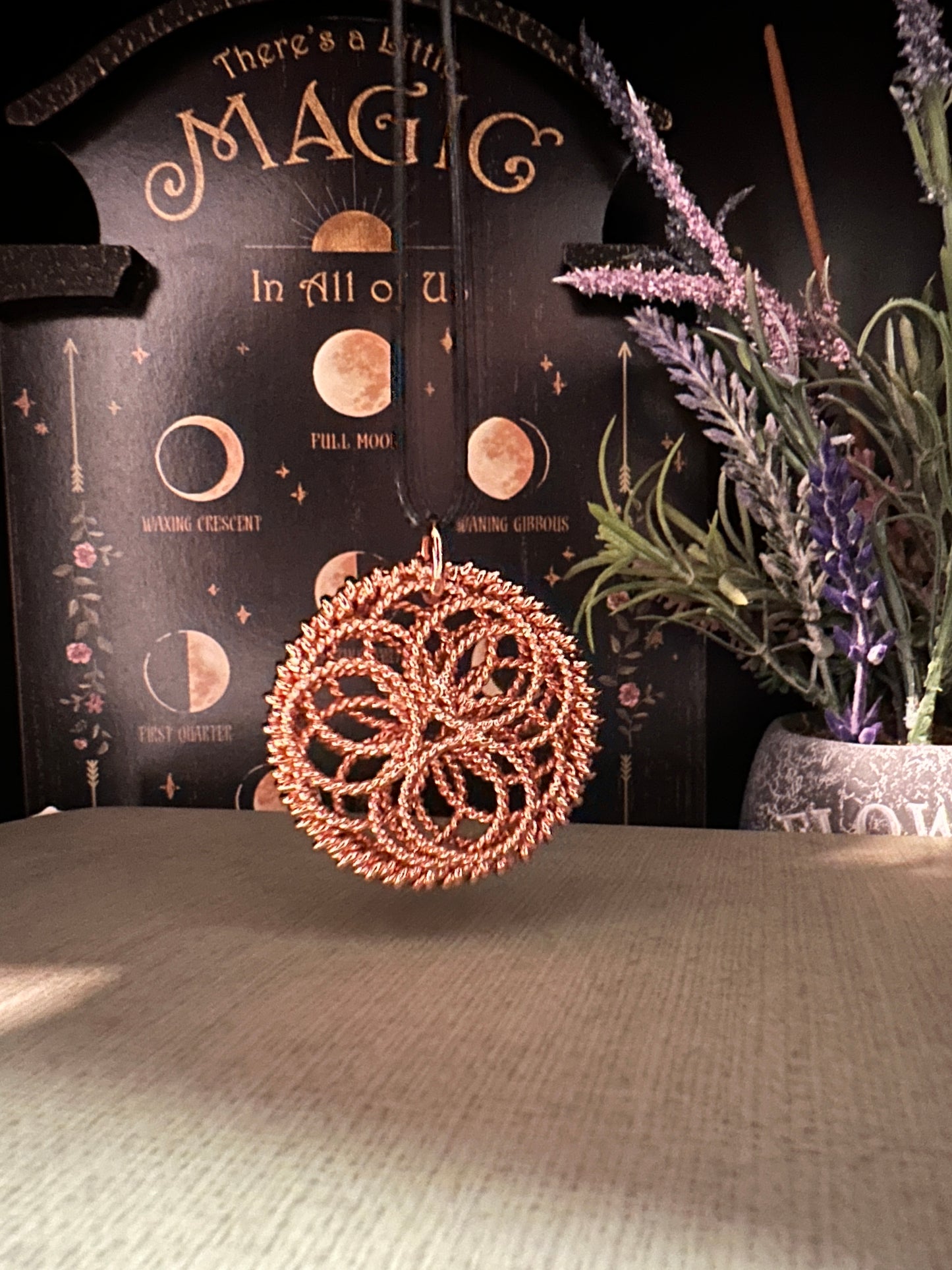 Copper Mandala Necklace