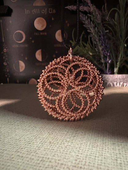 Copper Mandala Necklace