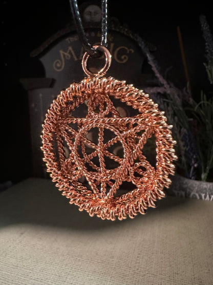 Copper Geometric Necklace