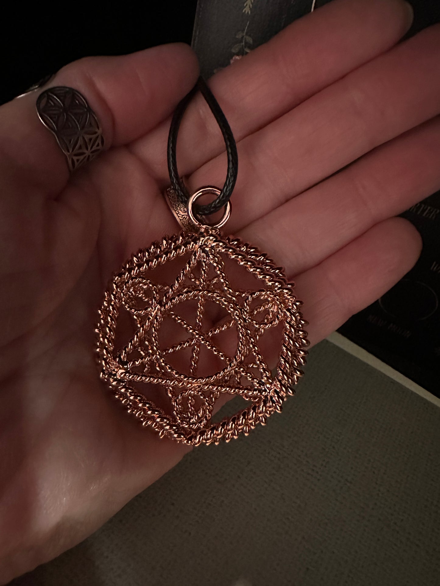 Copper Geometric Necklace