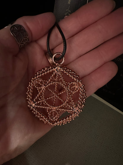 Copper Geometric Necklace