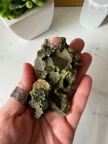 Forest Epidote and Quartz 91g