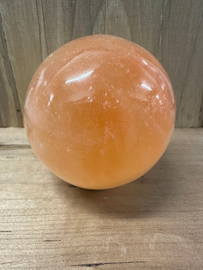 Peach Selenite Sphere
