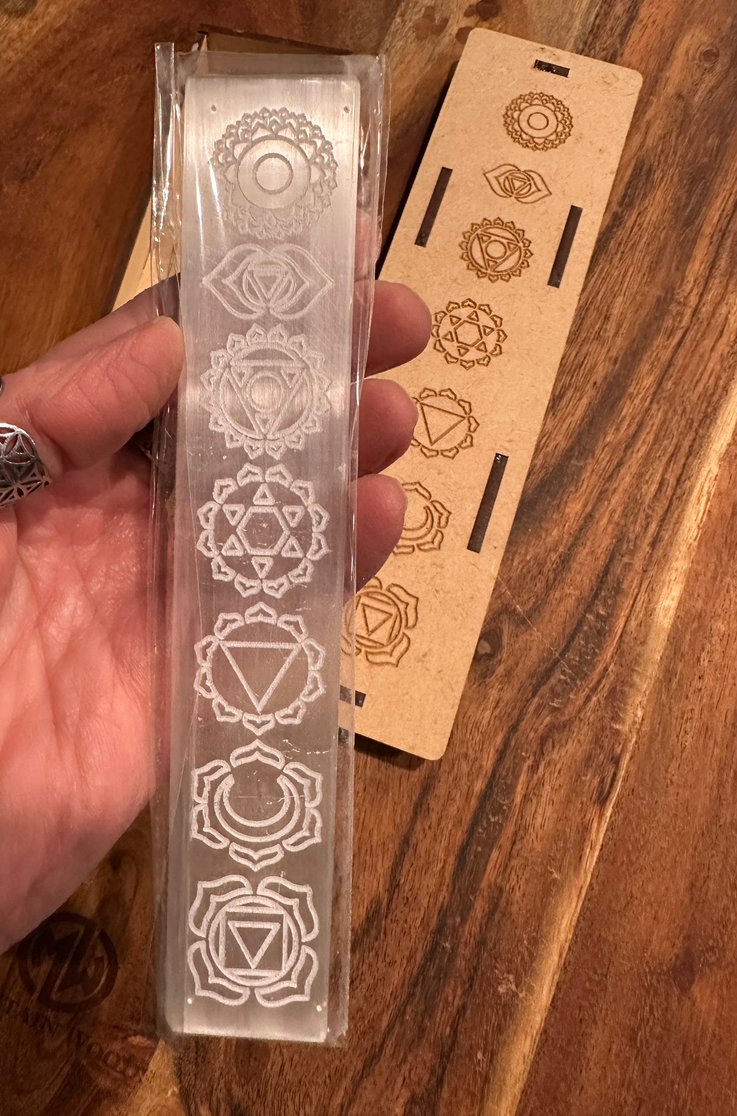 Chakra Satin Spar Selenite Ruler