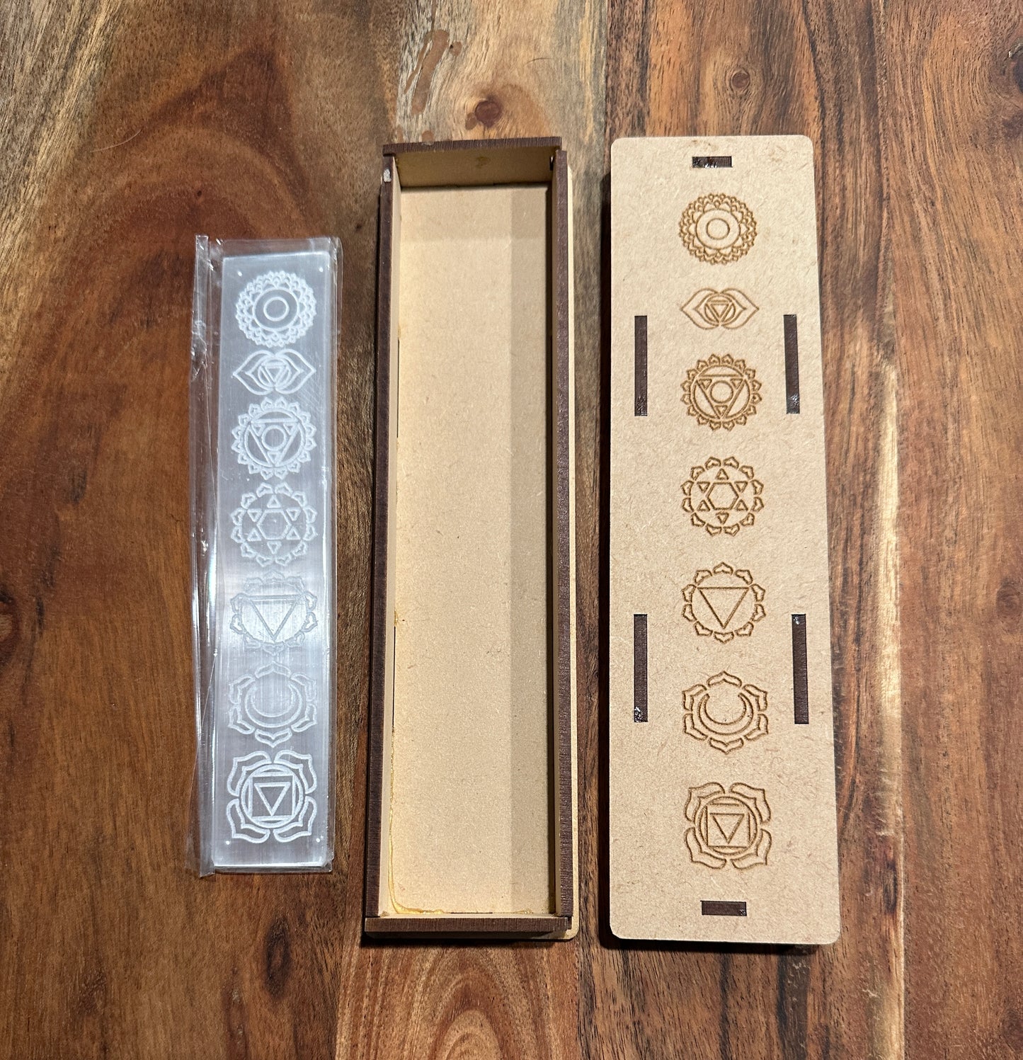 Chakra Satin Spar Selenite Ruler