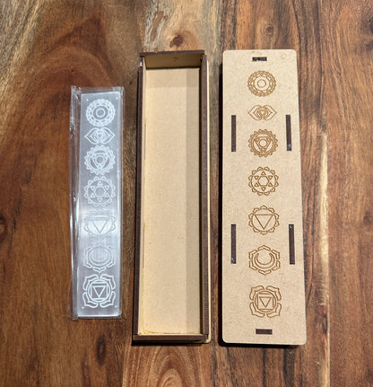 Chakra Satin Spar Selenite Ruler