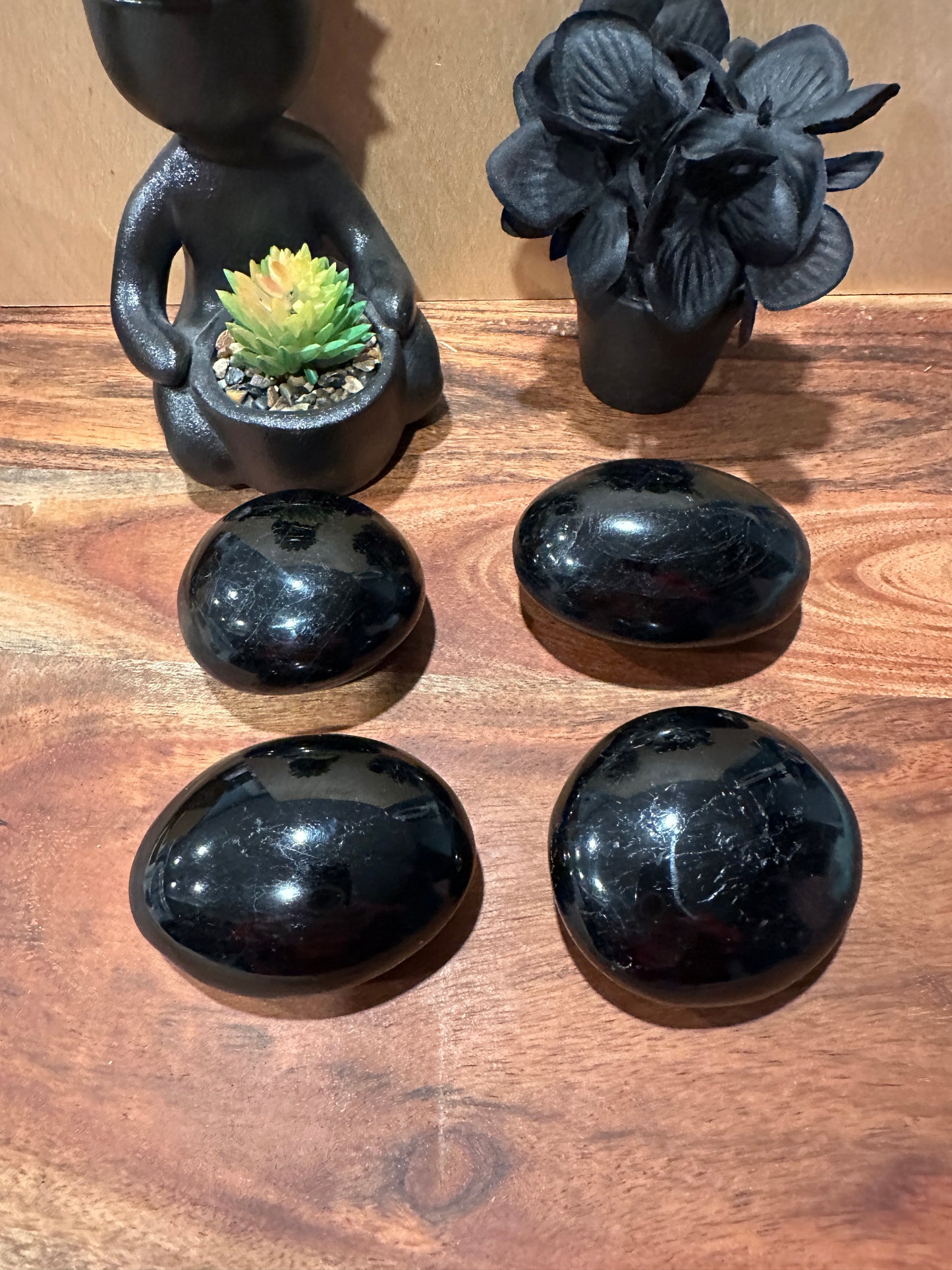 Black Tourmaline Palm Stone