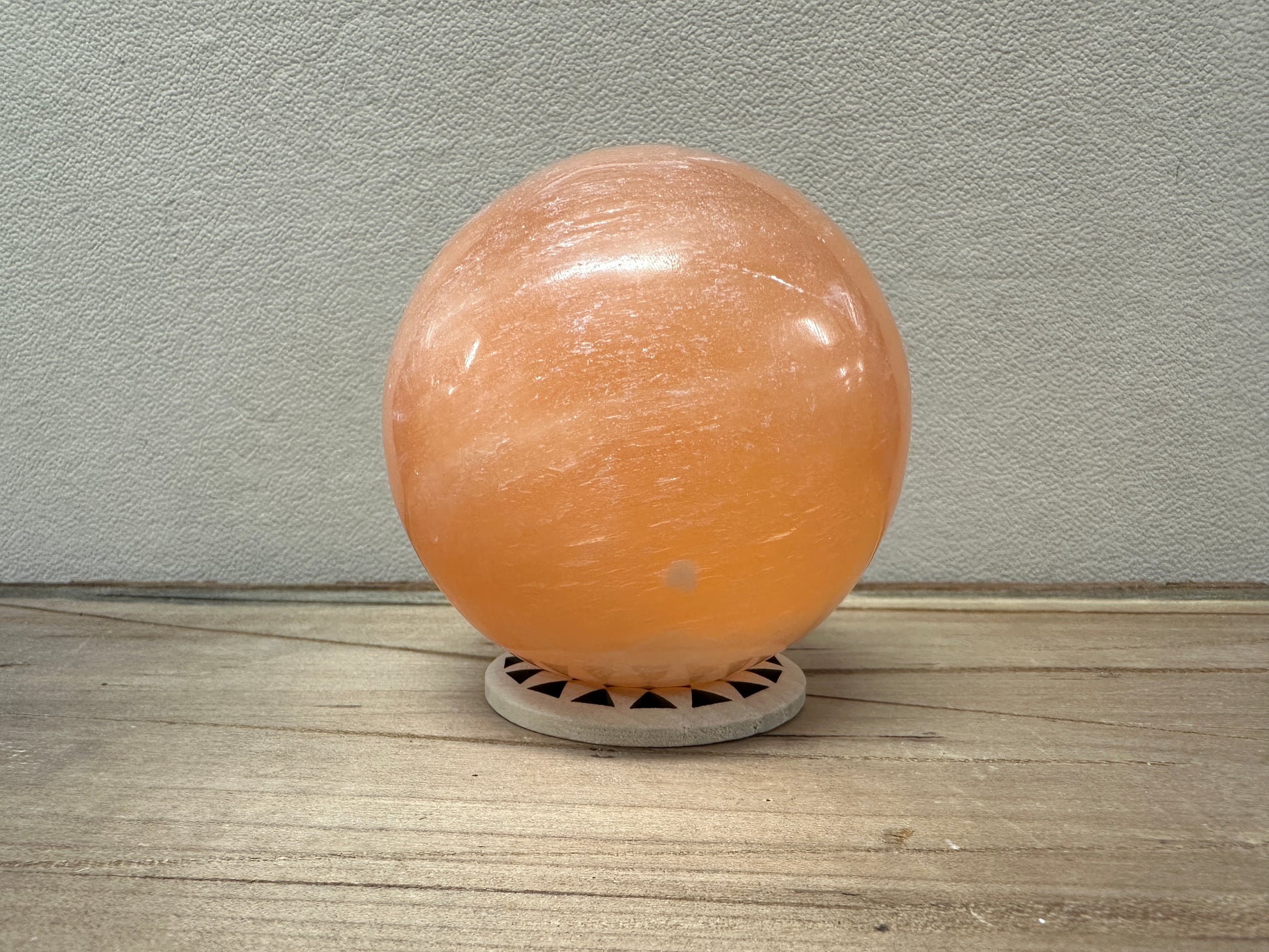 Selenite Sphere Peach Colour