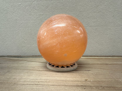 Selenite Sphere Peach Colour