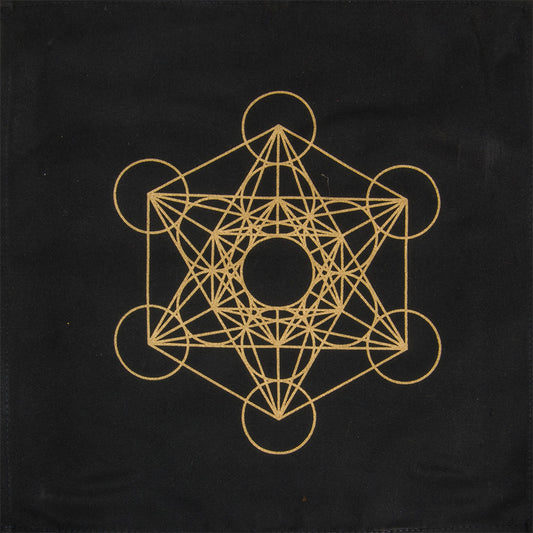 12×12 Cotton Grid Cloth – Altar Cloth – Metatron’s Cube