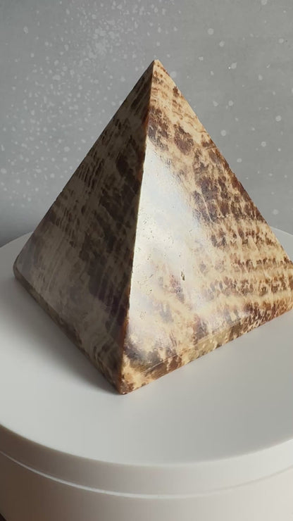 Brown Aragonite Pyramid 245g